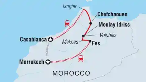 Carte de l’itinéraire North Morocco Adventure — TourHub