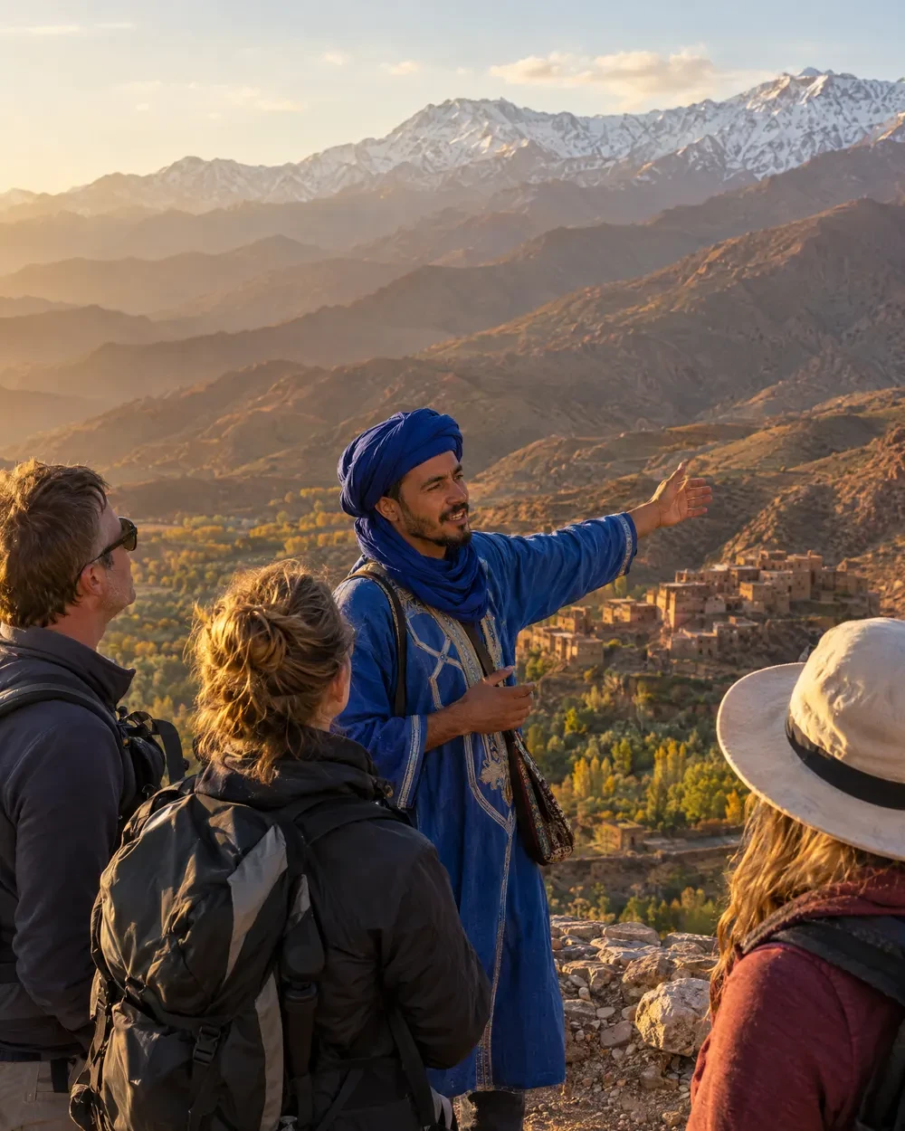 Guide touristique pendant une visite guidée