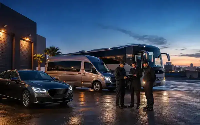Service de transport touristique en situation
